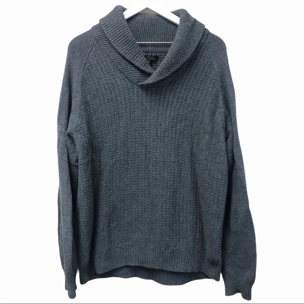 Marc ANTHONY shawl collar grey sweater XL‎